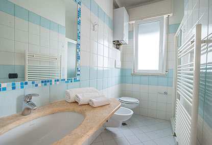 Bathroom with shower apartments